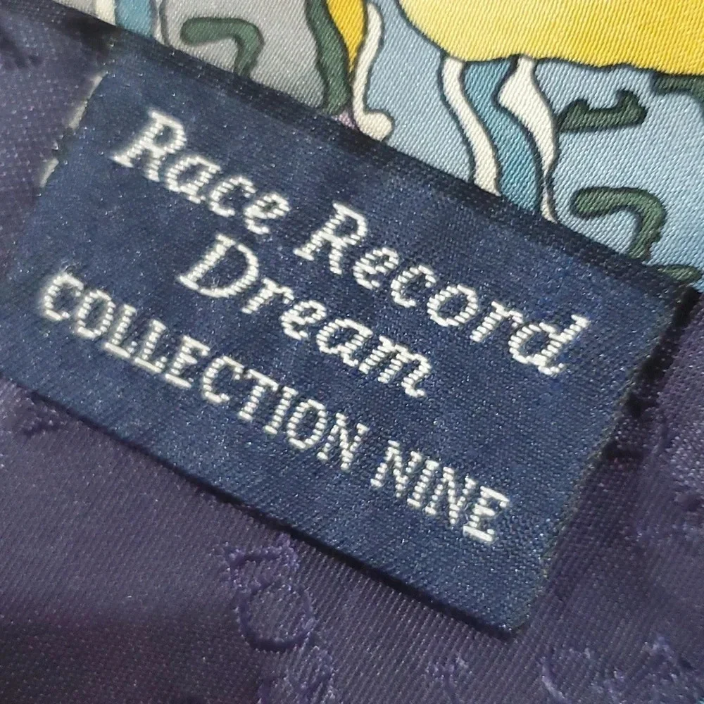Jerry Garcia race record dream collection nine abstract art vintage silk tie